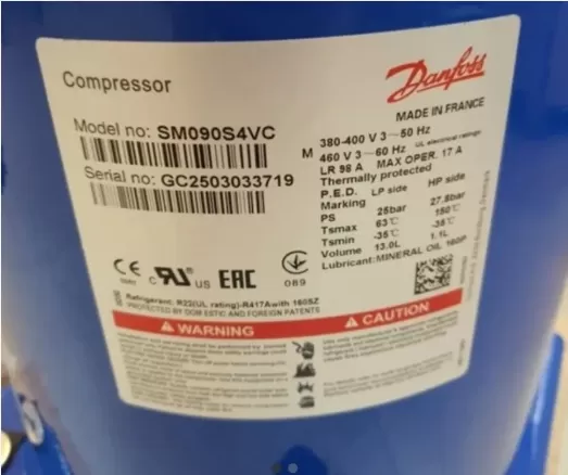 SM090S4VC  R22 Danfoss Performer Refrigeration Scroll Compressor 7.5HP