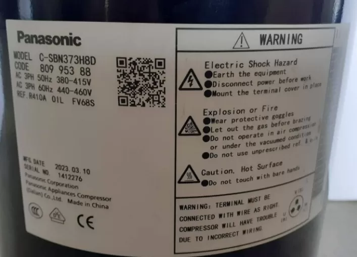 C-SBN373H8D (SANYO) Panasonic Scroll Compressor