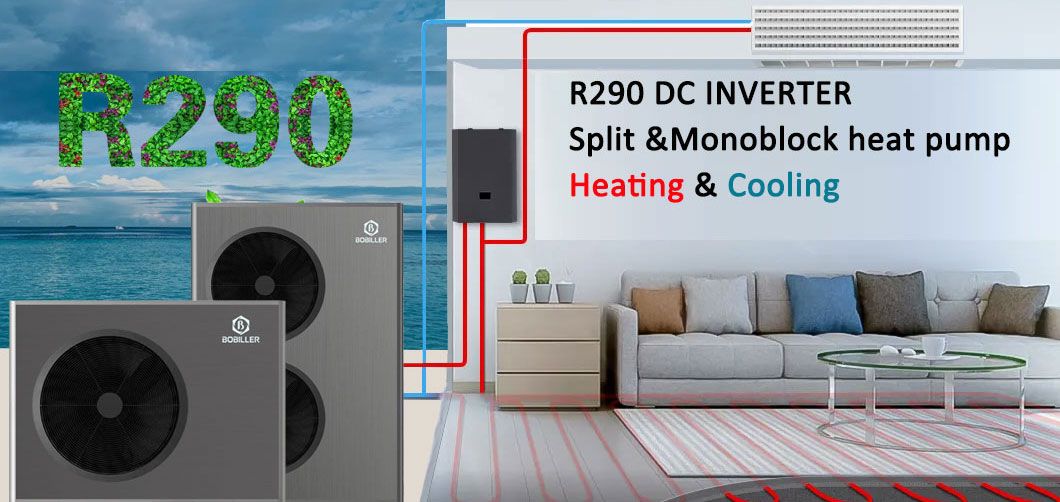 Energy-saving heat pump water heater using R290 refrigerant for environmentally friendly heating equipment